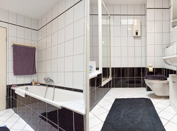 Bad mit Wanne und Dusche