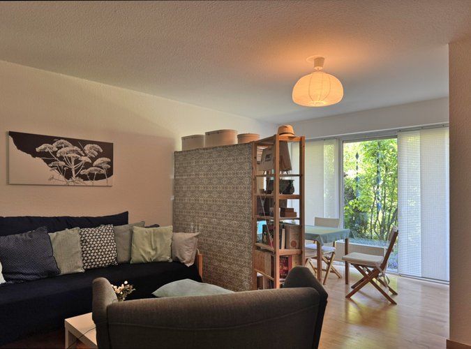 Blick ins Wohnzimmer