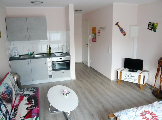 Apartment Seestern - Wohnbereich & Küche