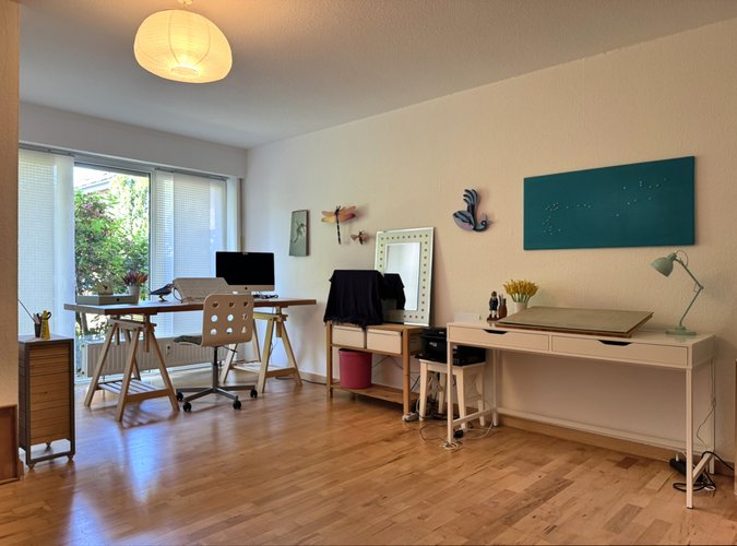Arbeits- und Schlafzimmer