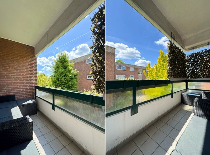 sonniger Balkon