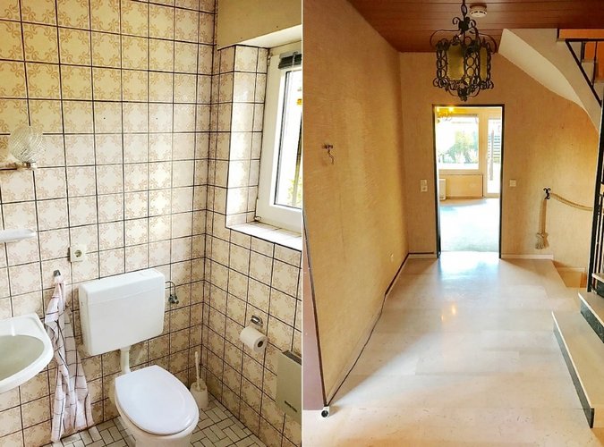 Gäste-WC und Flur EG